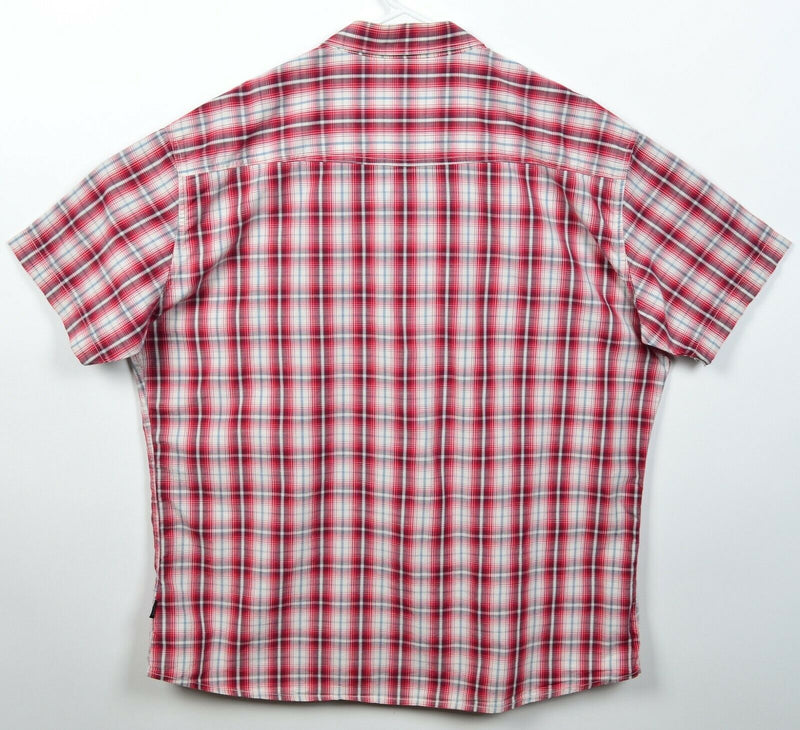 Kuhl Men's 2XL Cotton Linen Blend Red Plaid Hiking Outdoor Button-Front Shirt