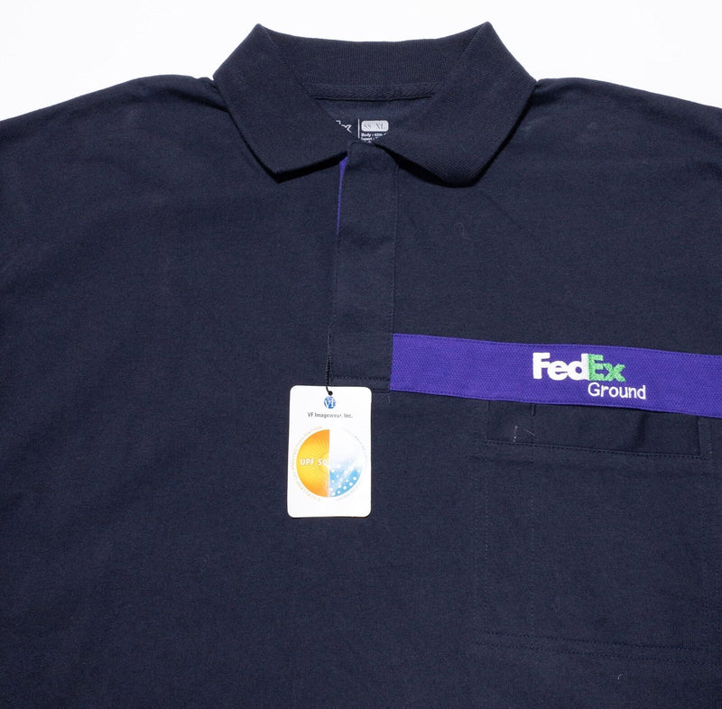 FedEx Stan Herman Shirt Men's XL FedEx Ground Polo Purple Short Sleeve