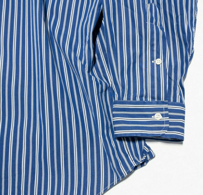 Polo Ralph Lauren Men's 3XB Big Classic Fit Blue Striped Button-Down Shirt