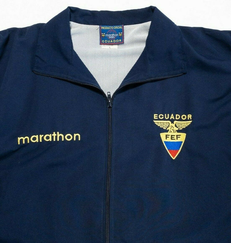 Ecuador FEF Football Federation Soccer Marathon Warm-Up Jacket Men's Large