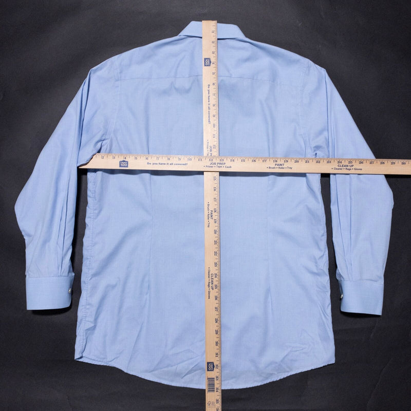 Eton Dress Shirt Men's 17.5/44 Contemporary Houndstooth Blue Long Sleeve