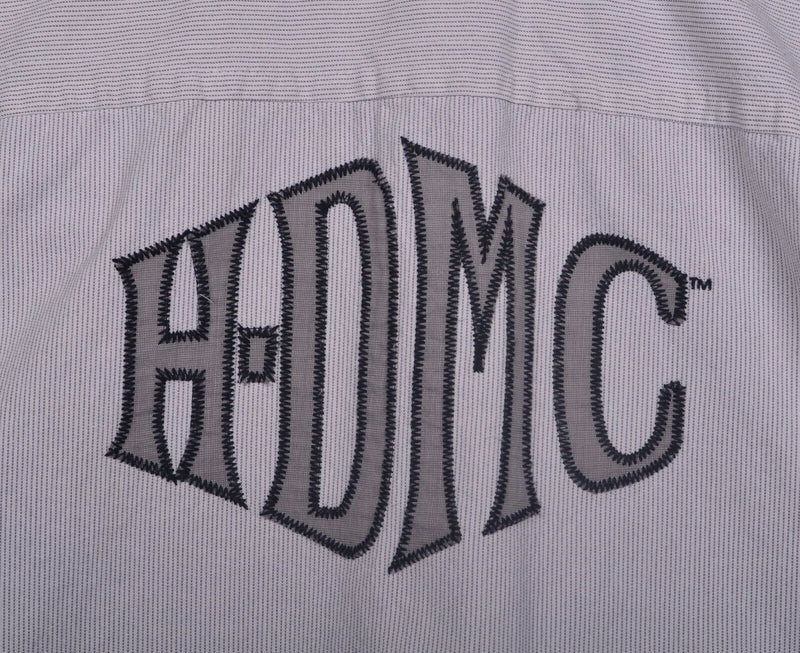Harley Davidson Men's Sz Large Pearl Snap Embroidered HDMC Mechanic Shirt