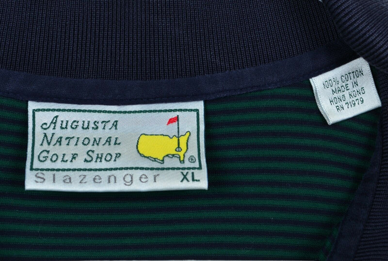 Augusta National Golf Shop Men's XL Green Striped Slazenger Golf Polo Shirt