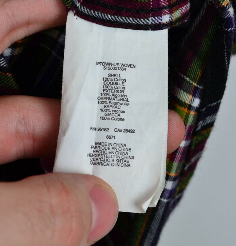 ES Bobby Worrest Men's Sz Medium Plaid Flip Cuff Skate Uptown Woven Shirt