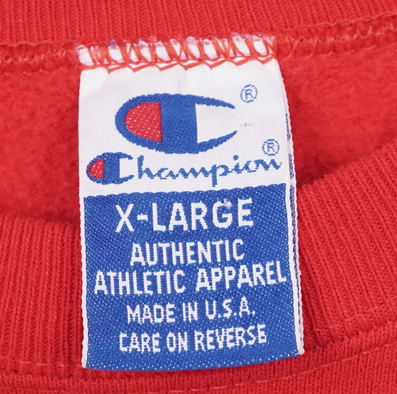 Vtg 90s Cornell Men's Sz XL Champion Red Crewneck USA Made Pullover Sweatshirt