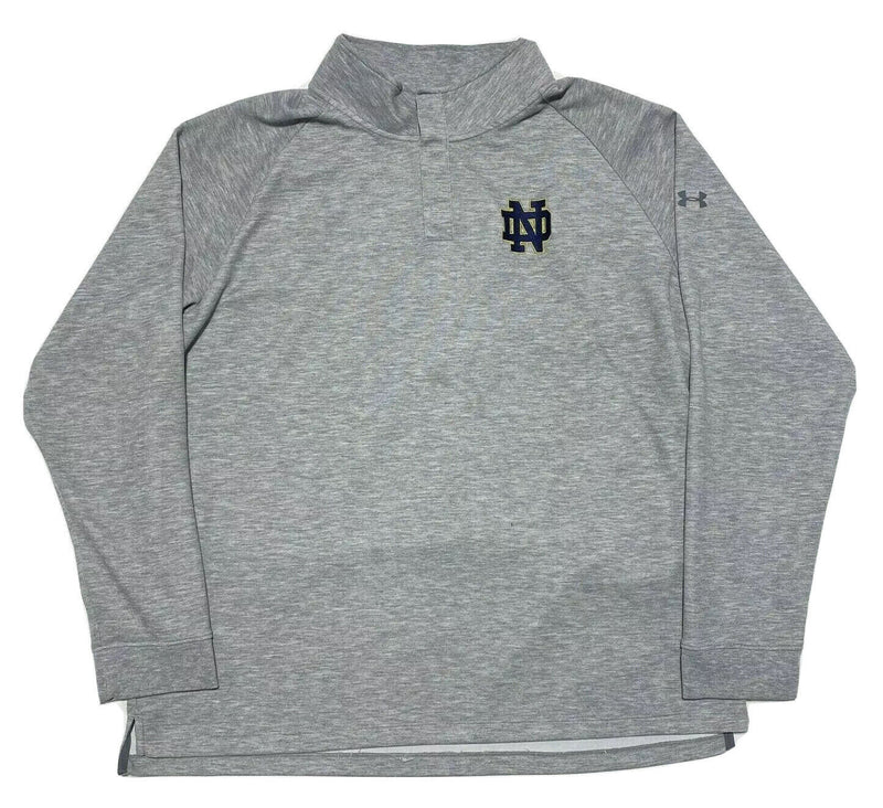 Notre Dame Men's 3XL Under Armour Jacket HeatGear Loose Wicking Gray Henley