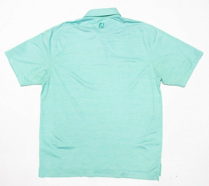 FootJoy Golf Shirt Large Men's Polo Wicking Stretch Mint Green Performance