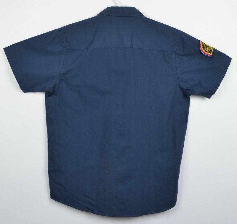 Alien Lootwear Men's Sz Medium USCSS Nostromo Navy Blue Button-Front Shirt