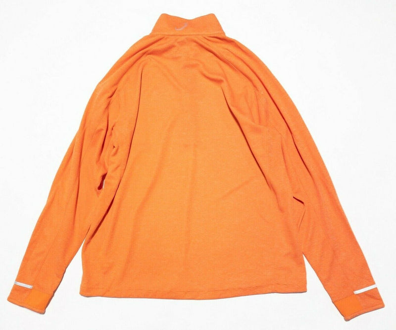 Zero Restriction Men's Large 1/4 Zip Golf Activewear Top Orange Wicking