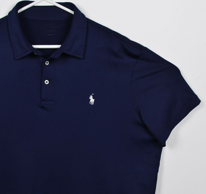 Polo Ralph Lauren Performance Men's XL Solid Navy Blue Wicking Polo Shirt