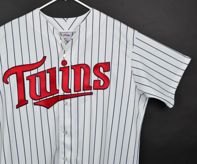 Minnesota Twins Men's Sz XL Pinstripe White Pepsi Sewn Baseball Jersey
