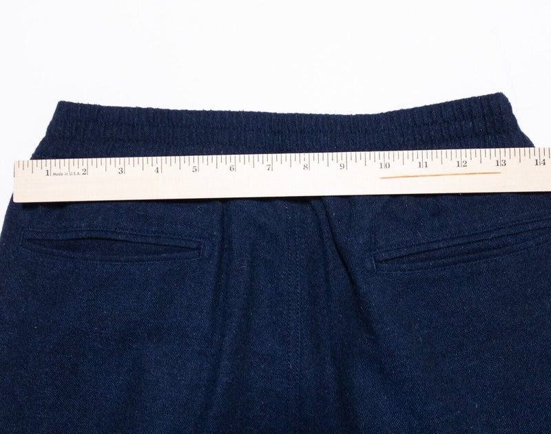 J. Crew Wool Joggers Men's 30 Sideline Pants Wool Blend Navy Blue Zip Fly B1131