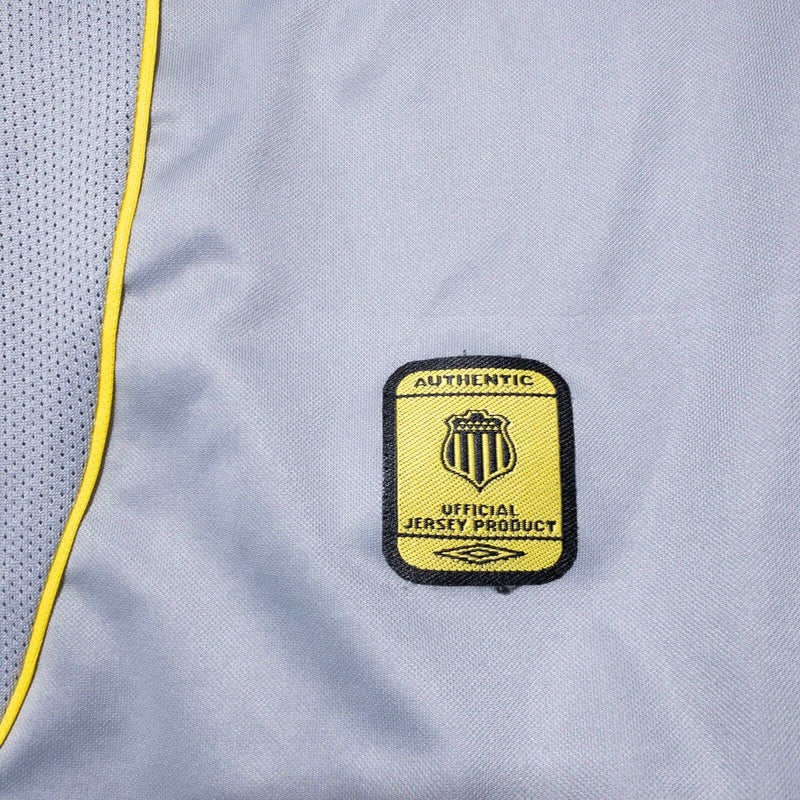 Club Atletico Penarol Soccer Jersey Men's Medium Umbro Uruguay Gray Yellow