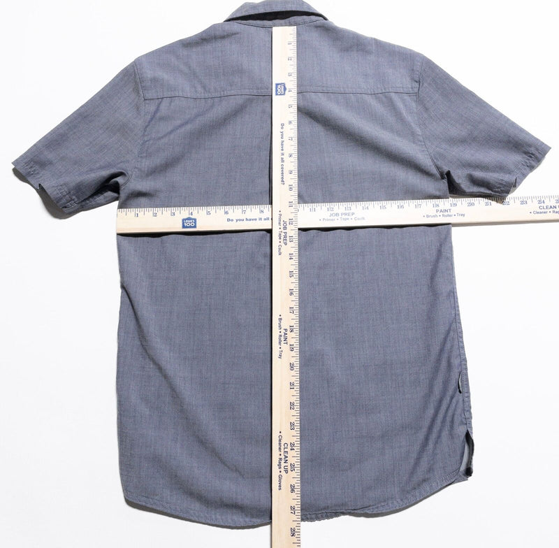 Icebreaker Merino Button-Up Shirt Men's Small Wool Knit Gray Short Sleeve