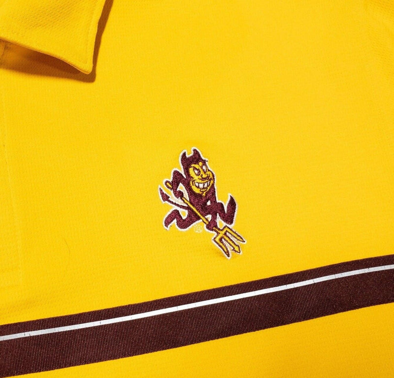 ASU Sun Devils Nike Team Men's Medium Golf Polo Dri-Fit Yellow Arizona State