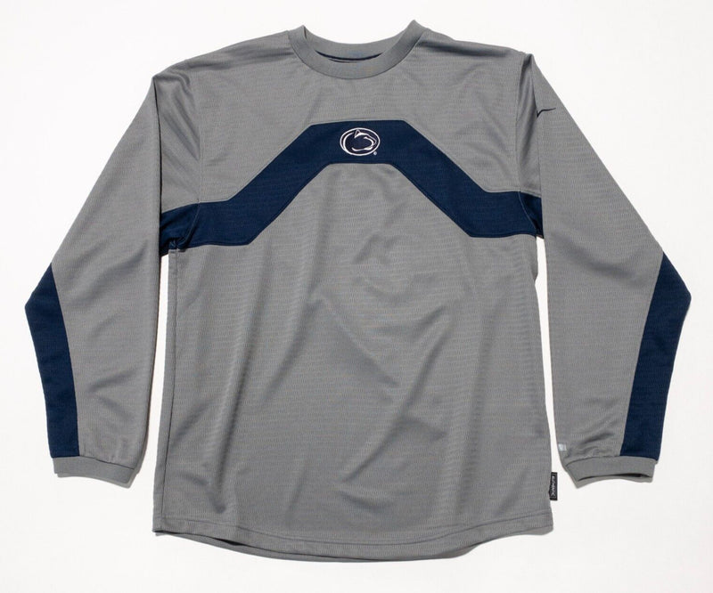 Penn State Nittany Lions Shirt Men's Small Nike Dri-Fit Long Sleeve Team Gray