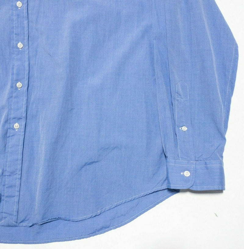 Polo Ralph Lauren Button-Down Shirt Solid Blue Oxford Dress Casual Men's 2XL