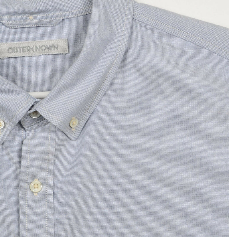 Outerknown Men's Sz XL Light Blue Embroidered Logo Button-Down Shirt