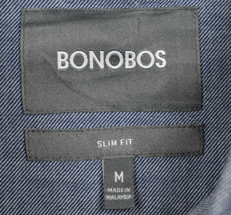 Bonobos Men's Sz Medium Slim Fit Blue Chambray Button-Down Shirt