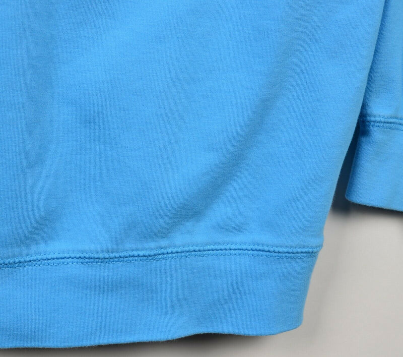 Johnnie-O Men's XL 1/4 Zip Solid Blue Preppy Pullover Sweater Sweatshirt