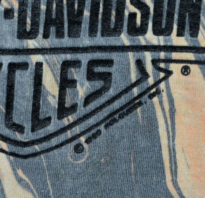 Vtg 1990 Harley-Davidson Men's XL Marble Eagle Bar Shield All-Over Print T-Shirt