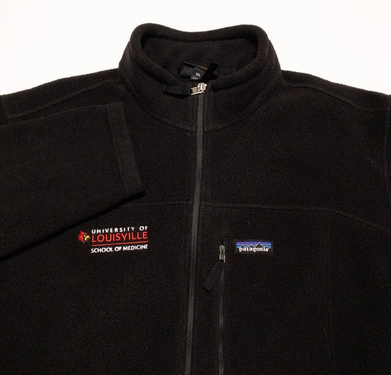 Patagonia Synchilla Fleece Jacket Men's 2XL Black Full Zip Louisville Medicine