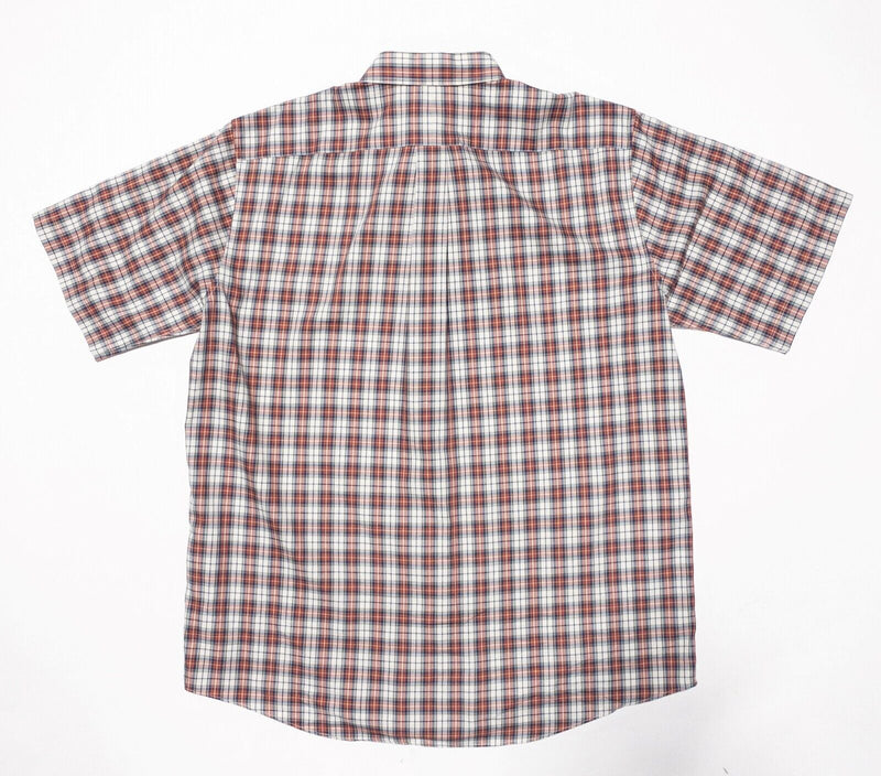 L.L. Bean Men's Wrinkle-Free Twill Sport Shirt Large Men's Red Colorful Plaid
