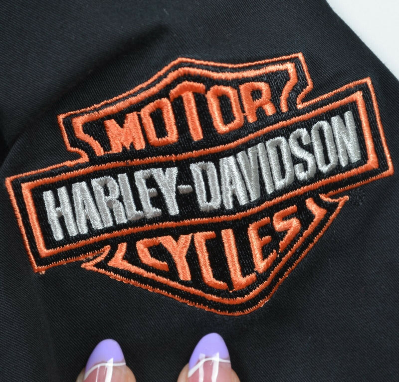 Harley-Davidson Men's Large Black Buell Patch Work Garage Mechanic Biker Shirt