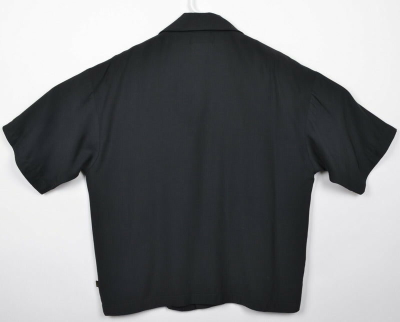 Vintage BC Ethic Men's Medium Smooth Custom Fit Black Panel Bowling Camp Shirt