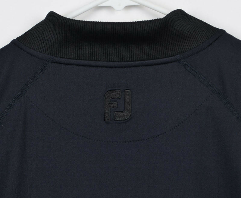 FootJoy Men's XL 1/4 Zip Solid Black Nylon Wicking FJ Performance Golf Vest