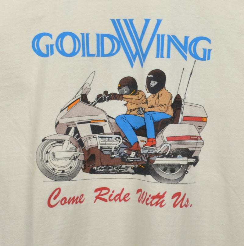 Vtg 90s Honda Gold Wing Men's Sz Large Motorcycle Biker Graphic T-Shirt