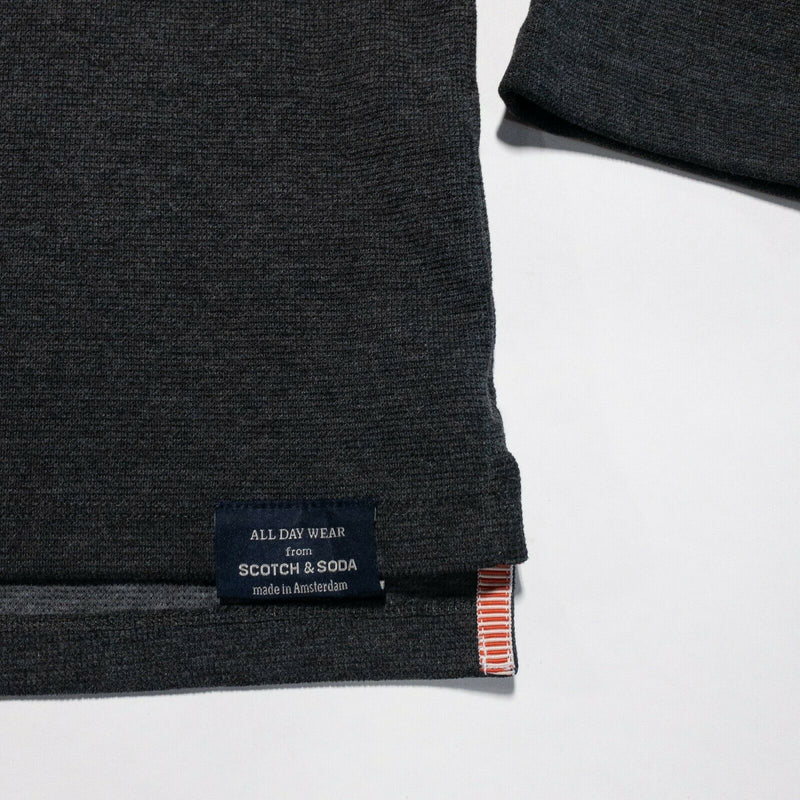Scotch & Soda Men's 2XL Dark Gray Long Sleeve Crewneck Pocket Knit Sweater Shirt