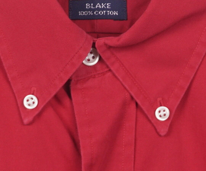 Polo Ralph Lauren Men's Large Blake Solid Red Short Sleeve Button-Down Shirt