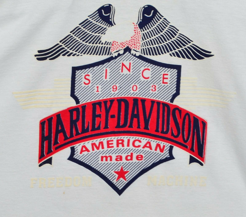 Vintage 90s Harley-Davidson Men's Large USA Flag Eagle Graphic Brasil T-Shirt