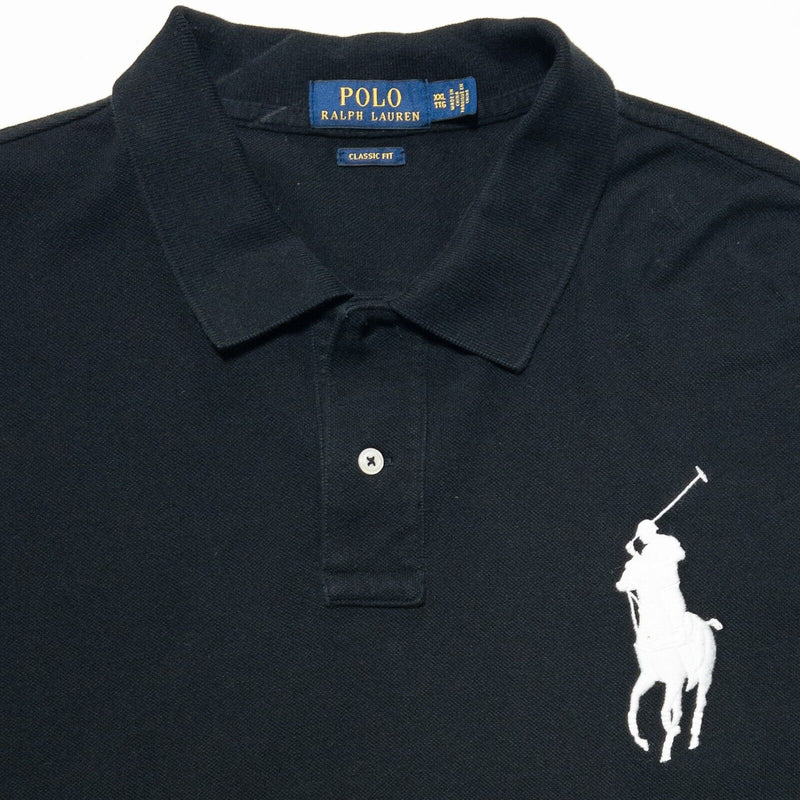 Polo Ralph Lauren Big Pony XXL Classic Fit Black Polo Shirt Short Sleeve 2XL