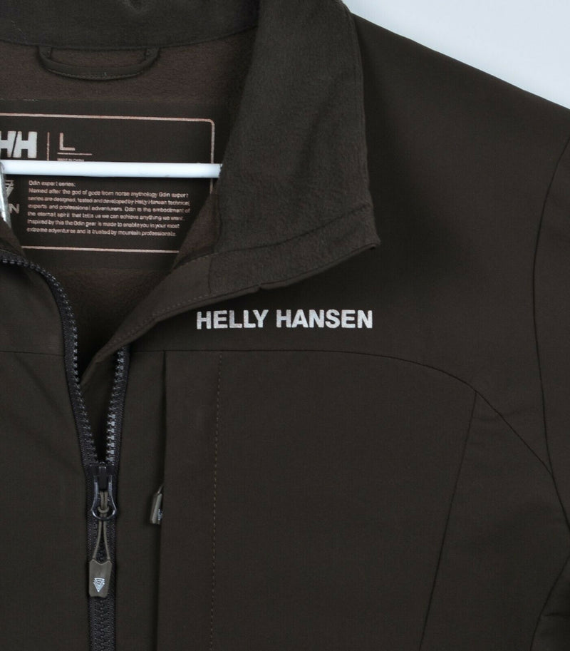 Helly Hansen Men's Large Odin Expert Solid Brown Full Zip Softshell Jacket