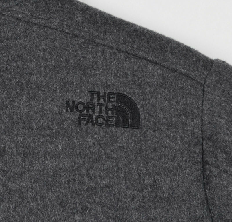 The North Face Men's Medium Wool Insulated Lined Gray Pockets Full Zip Jacket