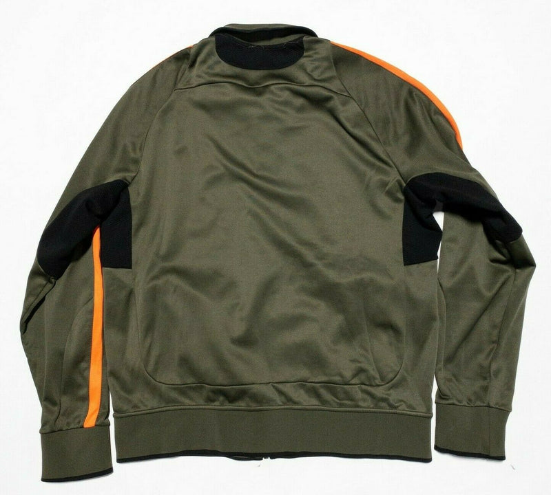 Polo Sport Ralph Lauren Track Jacket Olive Green Orange Full Zip Men's Large