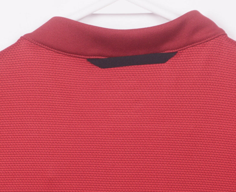 Alabama Crimson Tide Men's Large Nike Dri-Fit Snap Band Collar Golf Polo Shirt