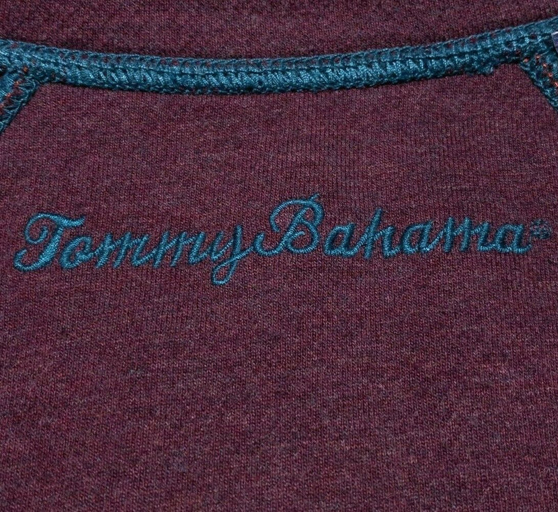 Tommy Bahama Reversible 1/4 Zip Sweatshirt Blue Maroon Men's LT (Large Tall)