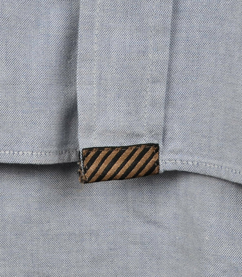 Billy Reid Men's XL Slim Cut Blue Chambray Embroidered Cursive Button-Down Shirt