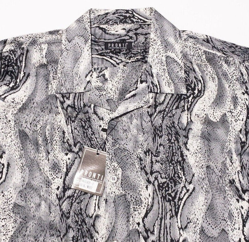 Pronti Collection by Phita Shirt 2XL Men's Snake Skin Hawaiian Camp Party Disco