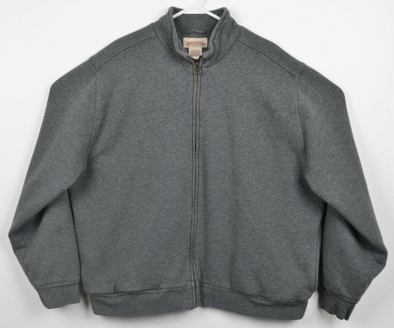 Katahdin Iron Works Men's XL LL Bean Sherpa Lined Gray Full Zip Sweatshirt