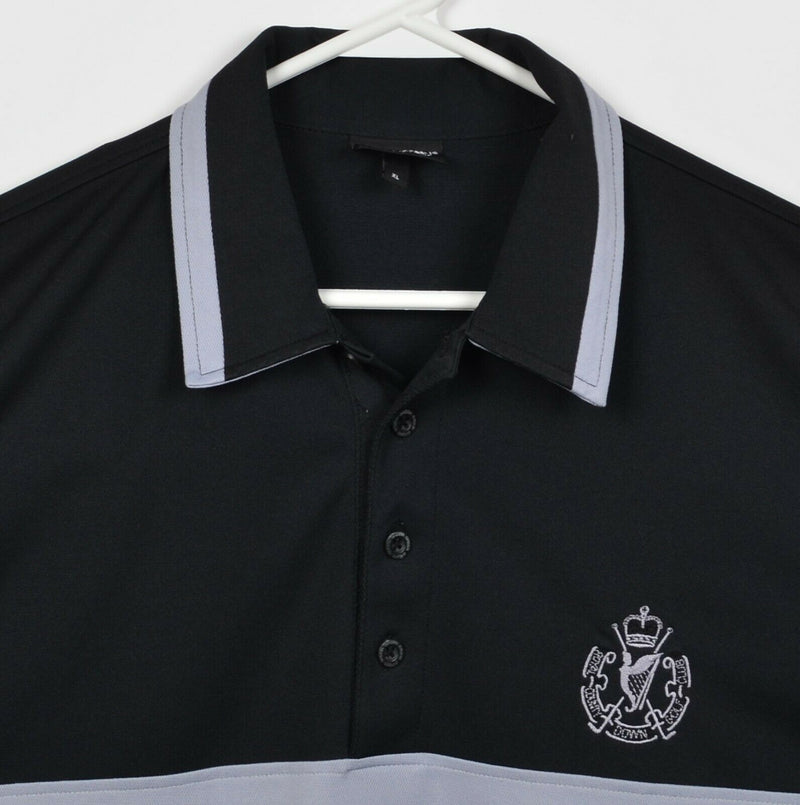 Galvin Green Men's XL Black Gray Polyester Coolmax Wicking Golf Polo Shirt