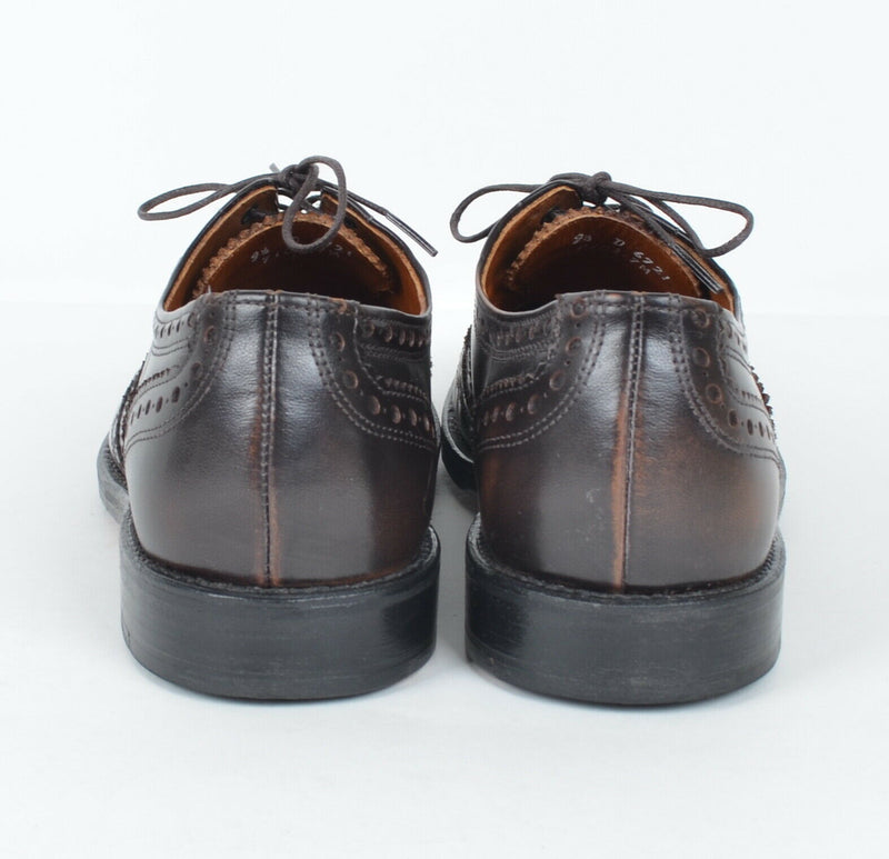 Allen Edmonds "Whitney" Wingtip Oxfords 9.5 D Dark Brown Leather Dress Shoes