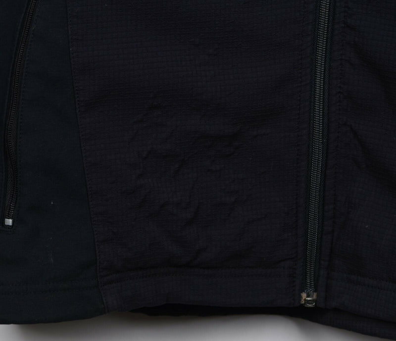 Marmot Men's Sz Large Windstopper Black Fleece Soft Shell Full Zip Jacket DAMAGE