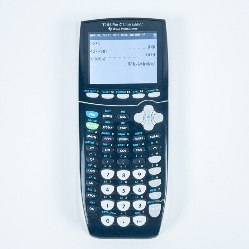 TI-84 Plus C Silver Edition Texas Instruments Graphing Calculator Black