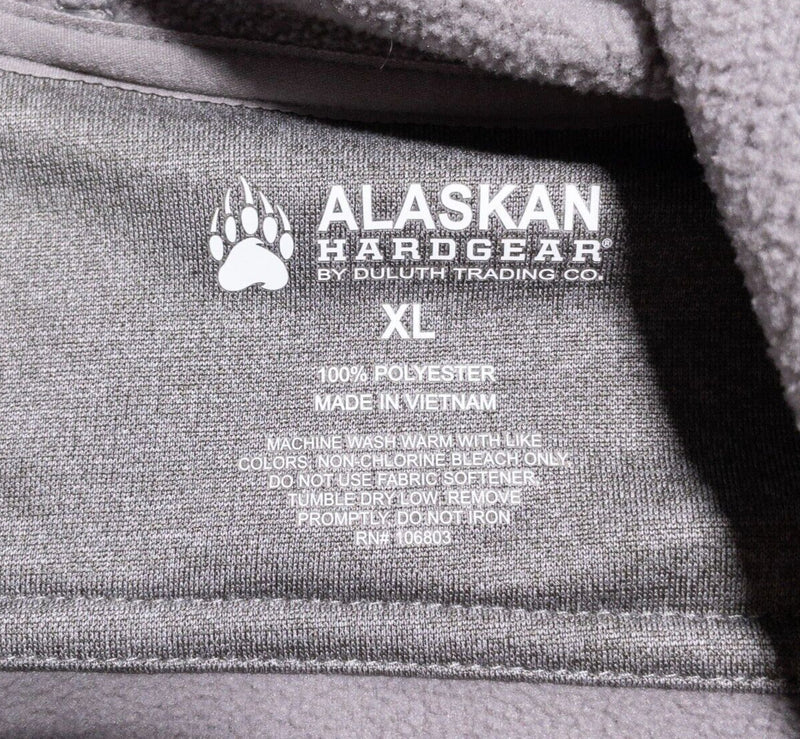 Alaskan Hardgear Hooded Jacket Men's XL Duluth Trading Full Zip Gray Blue Lake