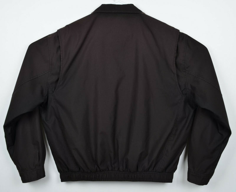 Polo Ralph Lauren Men's XL Flannel Lined Black/Brown Bomber Harrington Jacket