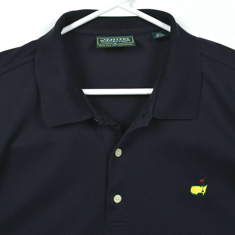 Masters Collection Men's XL Solid Black Augusta National Golf Polo Shirt